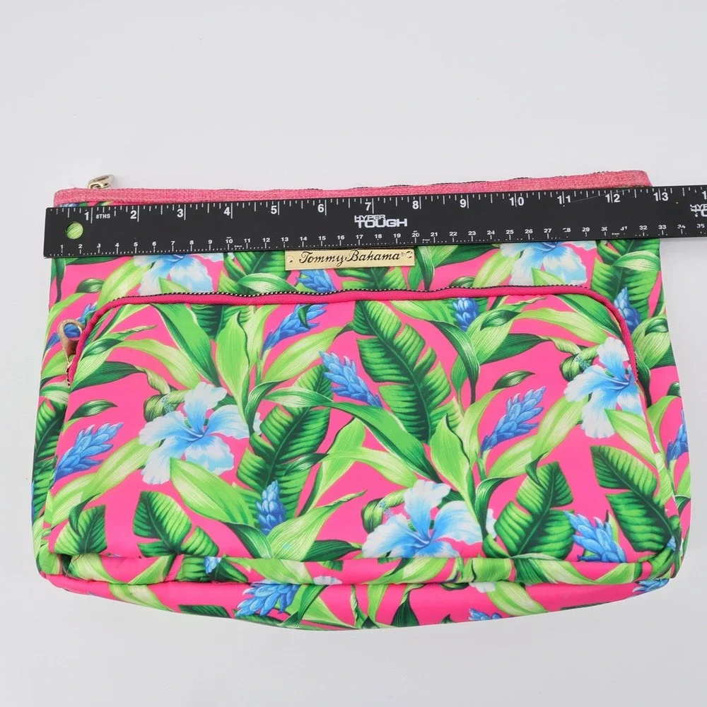 Tommy Bahama Tropical Floral Toiletry Cosmetic Travel‎ Bag Pink Womens